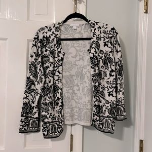 Black and white cardigan Charter Club